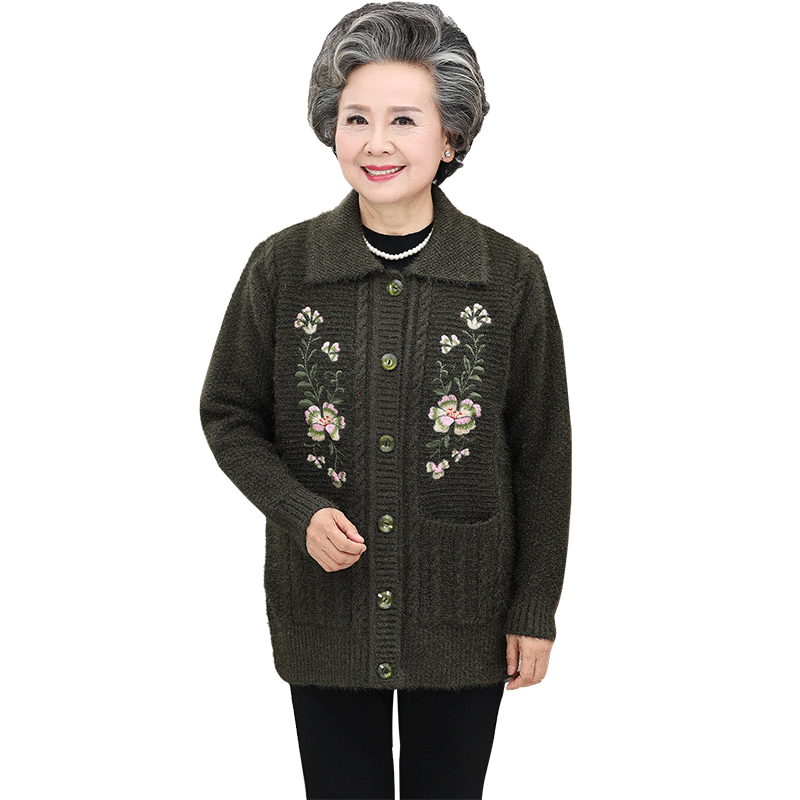 春日焕新装 60-70岁奶奶的优雅针织开衫穿搭指南
